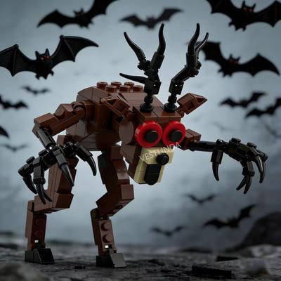 99 Ночной Лесной Монстр Строительные Блоки Игрушка Сборная Модель Декоративные Украшения Пазл Игрушки ручной работы Жуткие Праздничные Рождественские Подарки