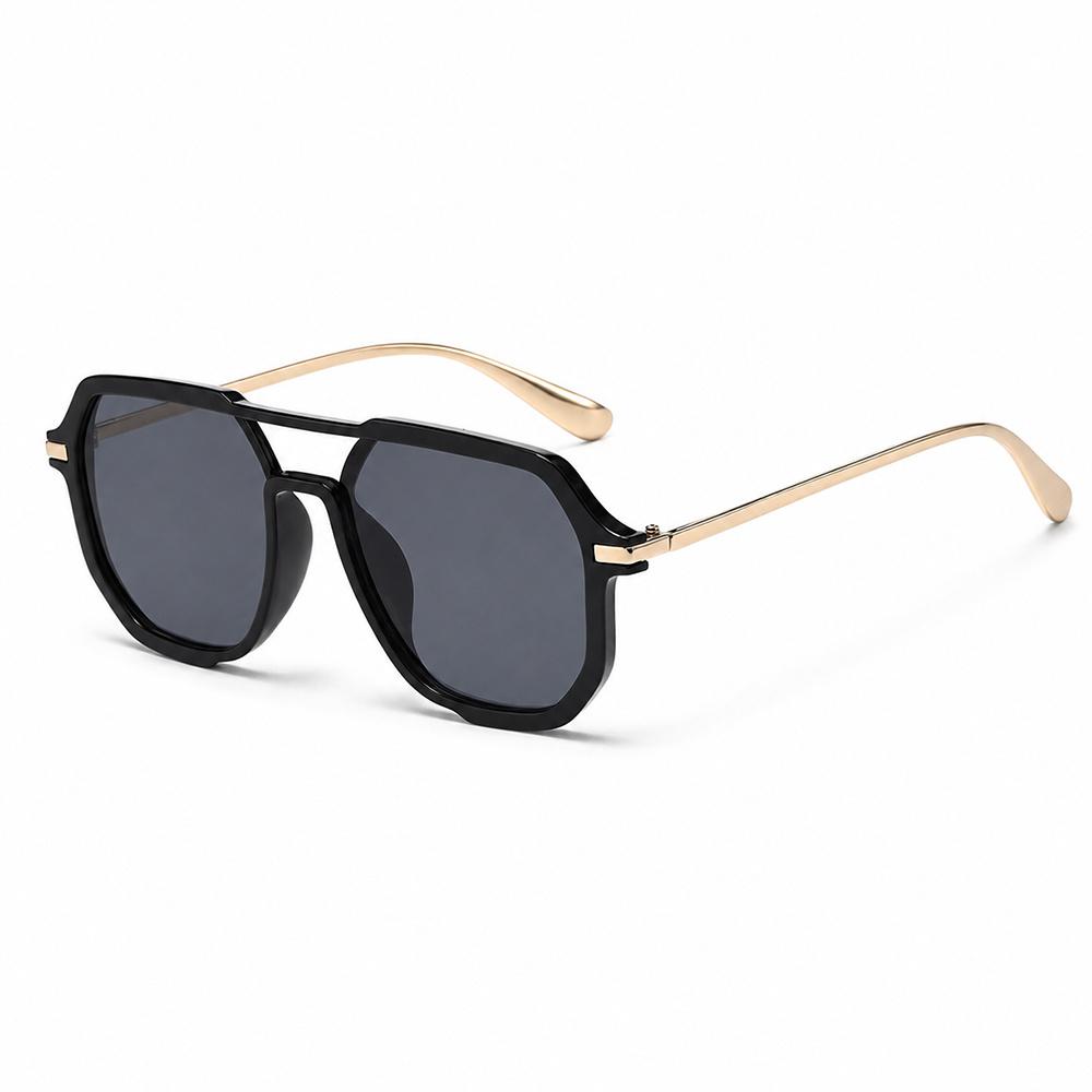 Retro Double Bridge Square Sunglasses Women Men Vintage UV400 Fashion Sun Glasses Daily Outdoor