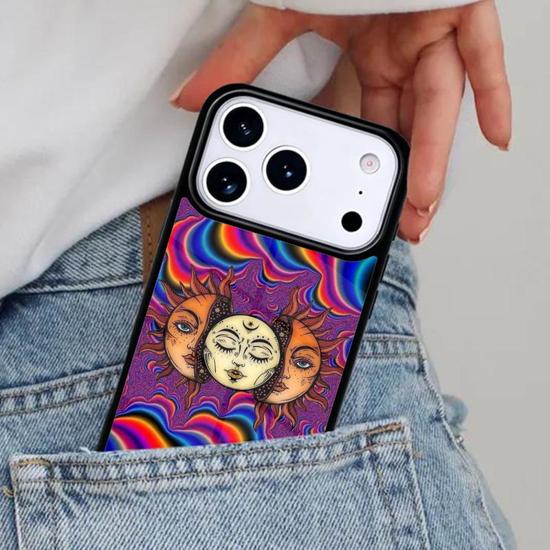Хиппи Хиппи Психоделическое Искусство Чехол для Телефона для iPhone 16e 15 14 13 12 17 Pro Max Plus Air 17pro Чехол Coque