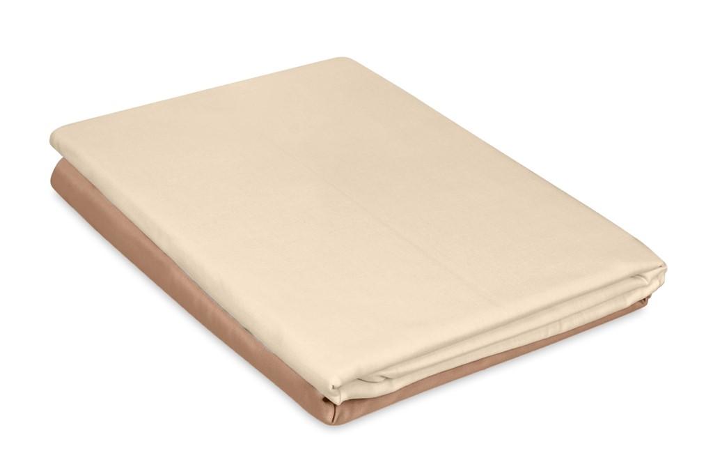 Double-sided satin bedding 160x200 + 2x70x80 light/dark beige matex