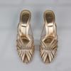 Женская обувь 2026 Новые золотые ажурные туфли на высоком каблуке Роскошные остроносые туфли-лодочки на каблуке для женщин Летние мюли на шпильке Сандалии