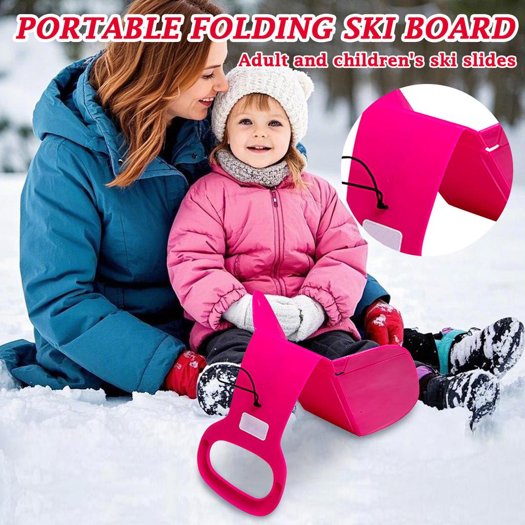 Портативные складные сани для скейтбординга для взрослых и детей, лыжи для скейтбординга