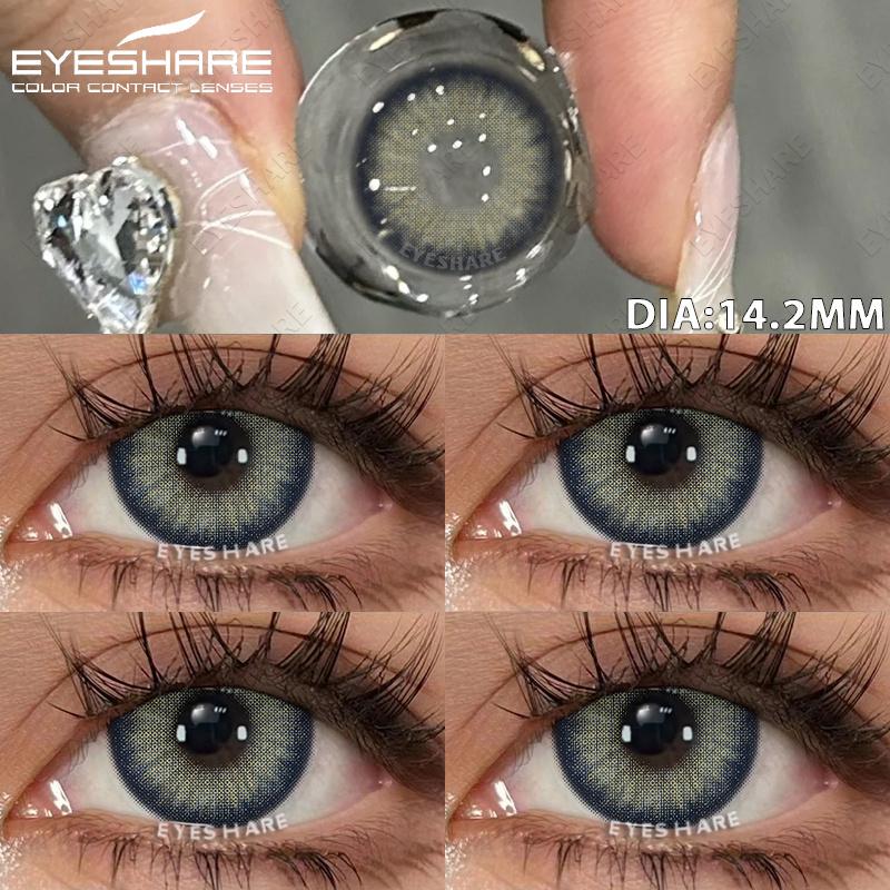 1 Pair Natural Color Contact Lenses Color Contact Lenses for Eyes Gray Eye Contacts Blue Eye Lens Fashion Green Lenses