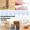 Rubber Furniture Chair Table Mat Anti Scratch Protector Cap Table Leg Cap Floor Protector Home Tools