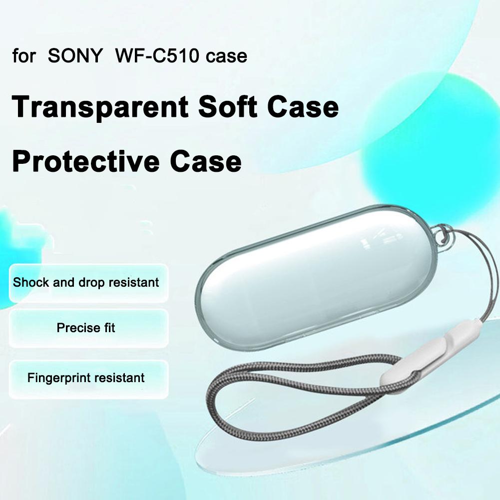 Прозрачный защитный чехол WF-C510 Чехол с ремешком Гибкий чехол с защитой от царапин или для WF-C51 K1Y3