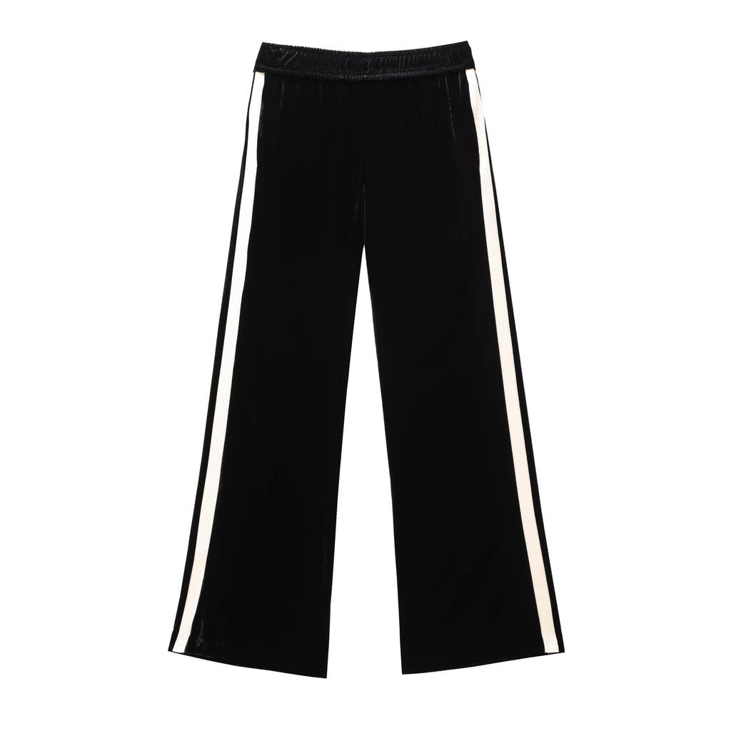 2024 Зимняя Новинка Женская Бархатная Рубашка с Длинным Рукавом и Повседневные Брюки - Европейский/Американский Стиль