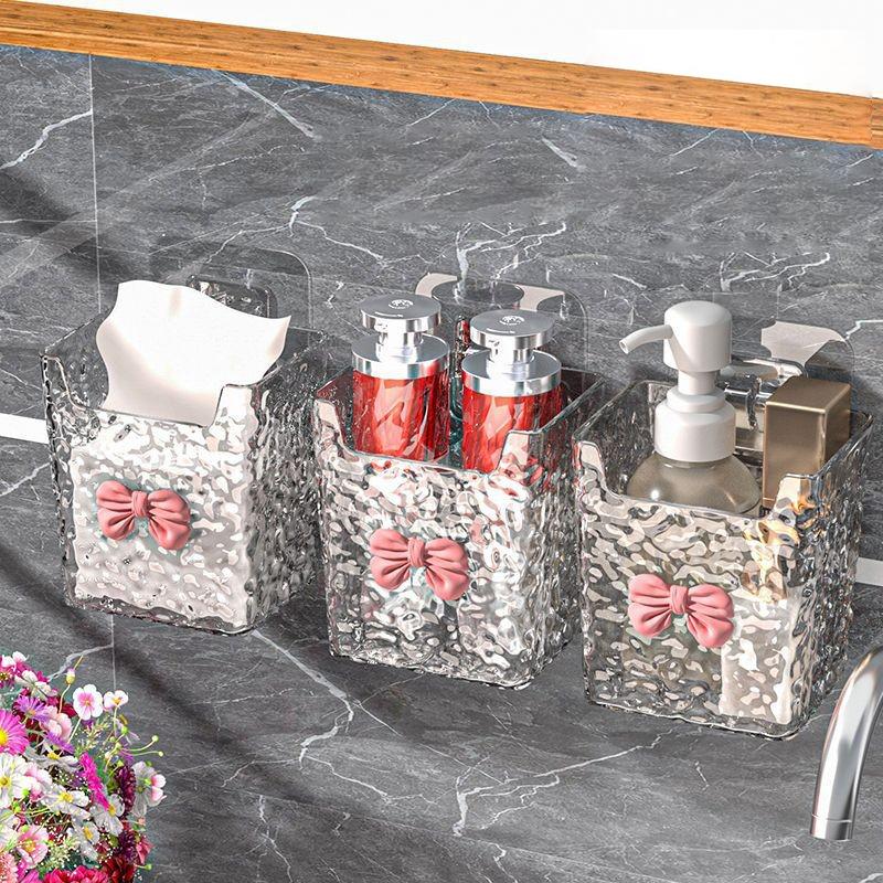 Держатель зубной пасты без пробивного отверстия, настенный органайзер для кистей для макияжа, полка для хранения, ящик для хранения в ванной комнате, сливной ящик