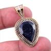 Натуральный синий солнечный камень 925 проба Стерлинговое серебро Подарок Двухцветный кулон 1,50" g5I79
