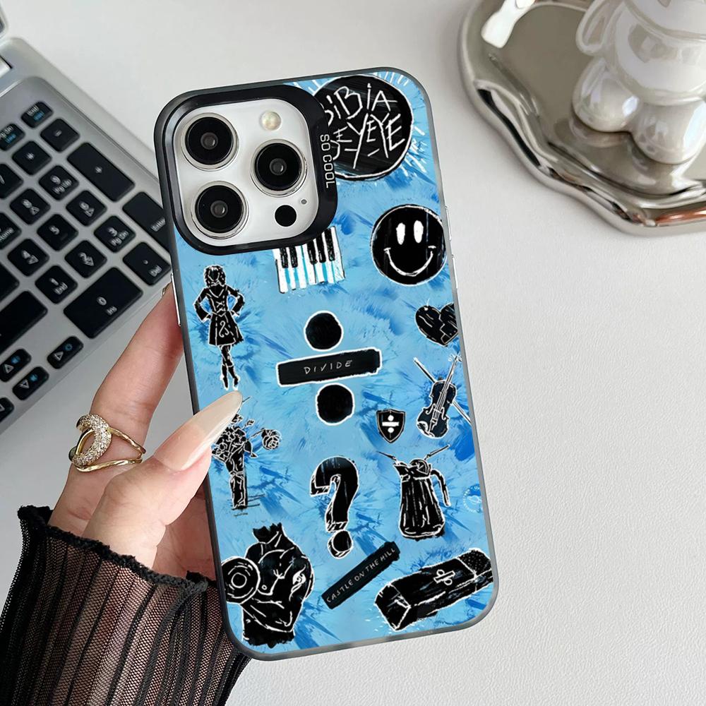 Чехол для телефона E-Ed S-Sheeran Hot Singer Матовый Цветной Серебристый Для Iphone 17 16 15 14 Pro 13 12 Air Plus 11 7 8 Max Роскошная Крышка
