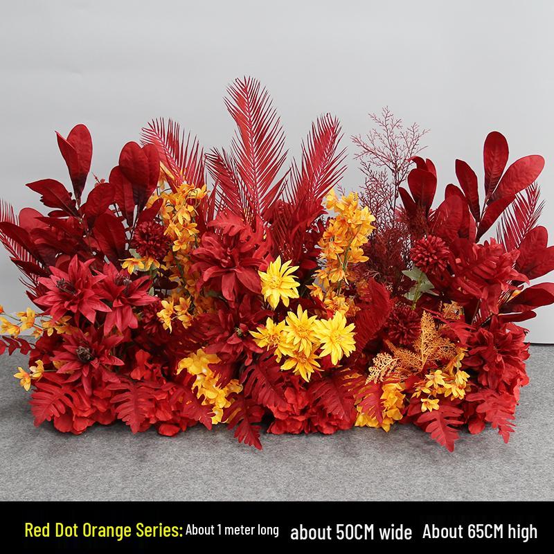 Wedding Aisle Floral Arrangement: Artificial Flower Basket & Row Decoration