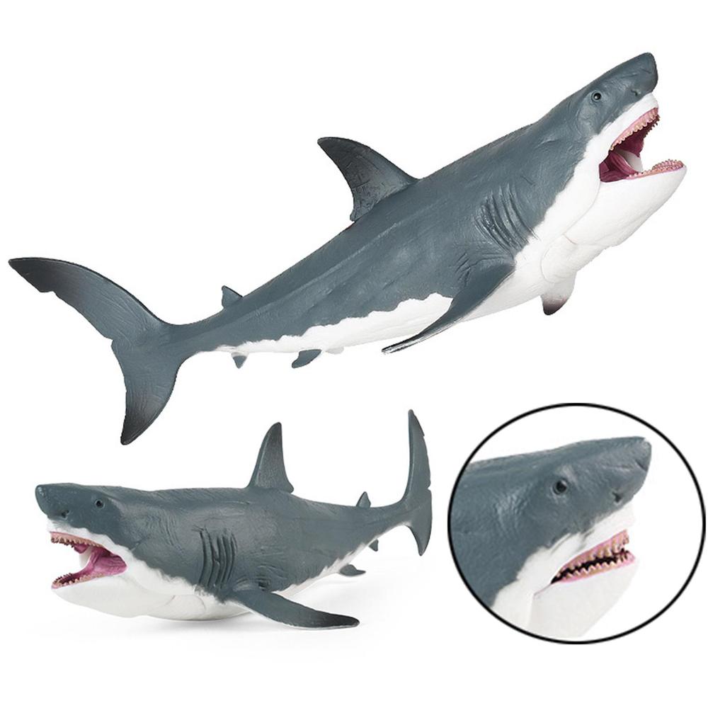 Megalodon Simulation Plastic Figure Ancient Action Animal for Birthday Kids