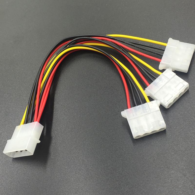 Высококачественный 4-контактный Molex (папа) на 3-портовый Molex IDE (мама) кабель-адаптер-разветвитель питания 20 см Кабели питания IDE