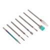 7pcs Ceramic Nail Drill Bit Rotatable Polishing Shaping Portable Cuticle Remover Bits for Nail