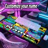 Custom Name Personalized Geometry Dash Pattern Mousepad, Laptop PC Desk Mat, Decorative Desk Mat for Home Keyboard Pad Gift