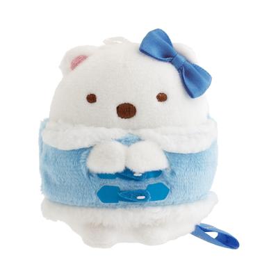 San-X Sumikko Gurashi «Ледяное Рождество» Плюшевая игрушка карманного размера: Полярный медведь