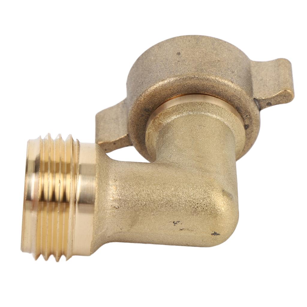RV 90 Degree Hose Elbow Copper Enhanced Waterflow Efficiency RV Water Hose Connector with Wash Net Filter for Campervan