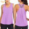 Women Solid Color O Neck Sleeveless Quick Dry Raceback Vest