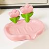 Мыльница с цветком, без сверления, водонепроницаемый пластиковый держатель для мыла, высокоэстетичный дизайн, идеально подходит для организации ванной комнаты