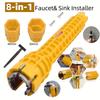 Multifunction Faucet Wrench Sink Installer Tools Water Pipe Spanner Tackle Tool Fit For Toilet Bathroom Kitchen