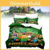 Minecraft 3d Duvet Cover Bedding Set Pillowcase Cartoon Print Single Double
