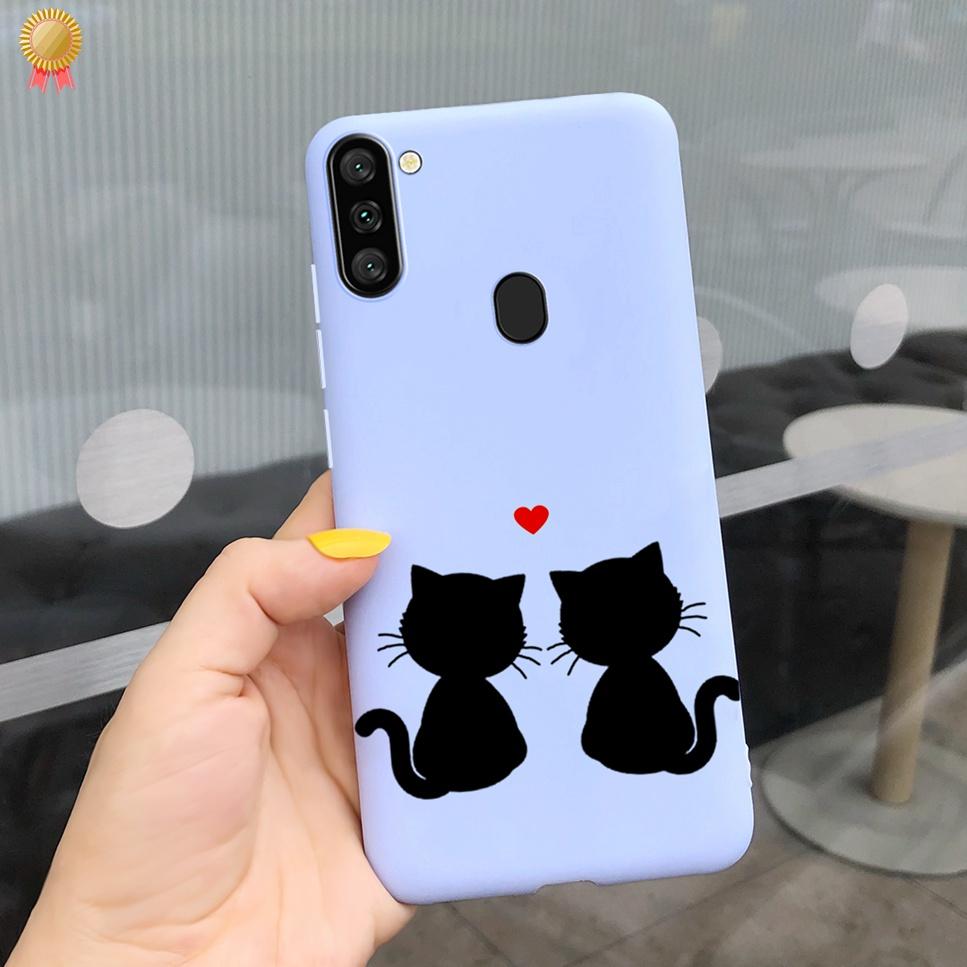 Чехол для Samsung Galaxy A11 Мальчик Девочка Забавный Мультяшный Кот Женщины Силиконовый Задний Чехол Для Samsung Galaxy A 11 SM-A115F 6.4 Funda Чехол