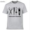 Clothing Summer Fashion Hairdresser T Shirt Men Short Sleeve Cotton Barber Weapons T Shirt Tops