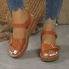 Fashion Women's Thick Bottom Wedge Sandals 2025 Summer Ankle Buckle Platform Sandals Woman Plus Size 43 Lightweight Non Slip Beach Shoes