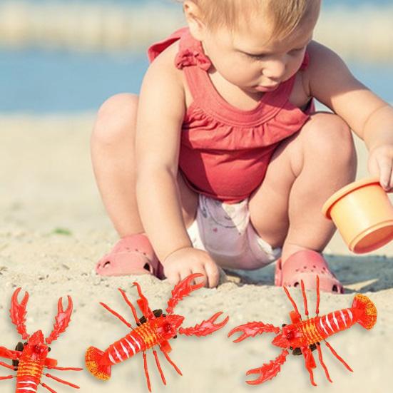 4 шт. Развлечения Гладкие края без заусенцев Моделирование Модель лобстера Мальчики Девочки Игрушки на шнурке