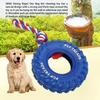 With Rope Dog Teething Toys Interactive Rubber Dog Tire Toy Durable Dog Tire Chewing Toy  Home