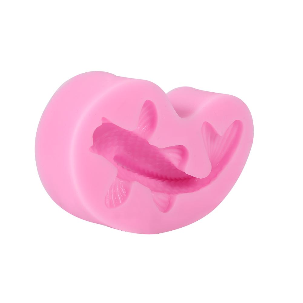 3D Силиконовая форма для мастики в форме рыбы Инструмент для украшения торта Шоколад Сахарная мастика Шоколадная форма