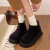 Британский стиль повседневные универсальные матовые короткие ботинки женские 2025 осень и зима новая верхняя одежда на высокой толстой подошве ботильоны ботинки Мартин