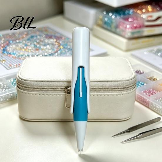Bead Applicator Pen Automatic Rhinestone Art Dispenser, Painting Tool, Plastic Drill Wax-free Reloadable for 2.8mm Round Drills Portable