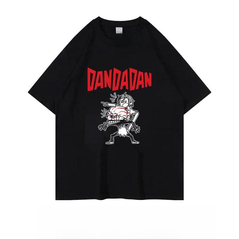 Dan Da Dan Cartoon and Funny Printed Round-neck Short-sleeved T-shirts Bold Party Anime and 2D Clothing Summer Multiple Choices