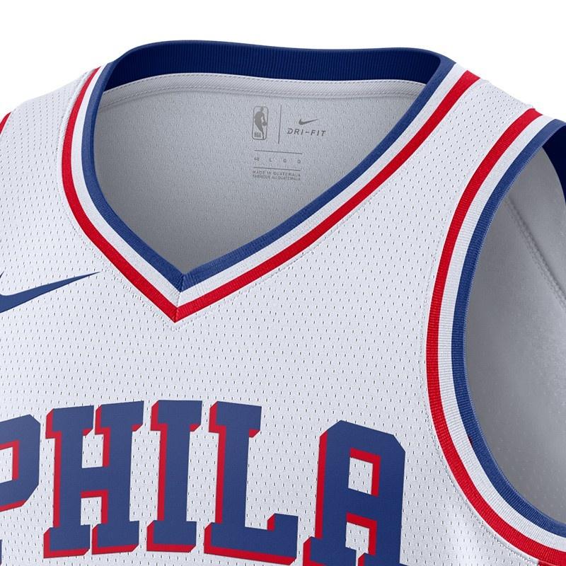 Nike NBA NBA Philadelphia 76Ers Embiid Sw Fans League Jersey White Men's 864441-102