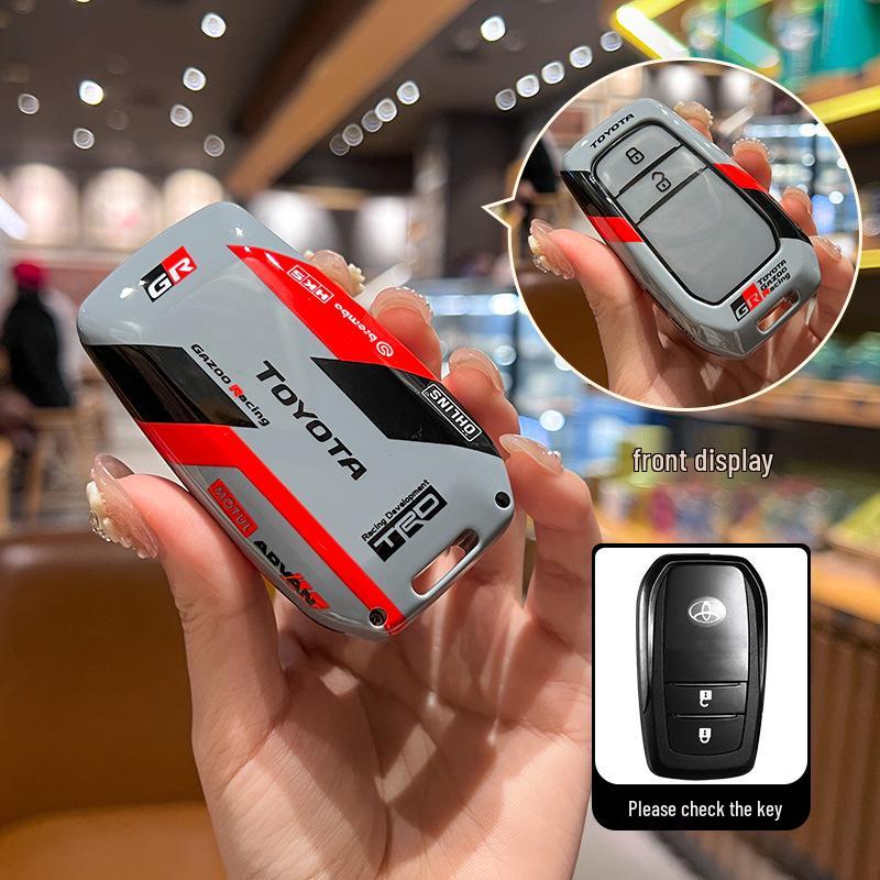 Чехол для ключа Toyota Camry, Corolla, Levin, Avalon, Highlander, RAV4, CHR с металлической пряжкой