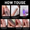 120pcs Clear Sandwich Dual Nail Form Rocket Shape Nail Form Mold Dual Nail Forms  for Builder Gel