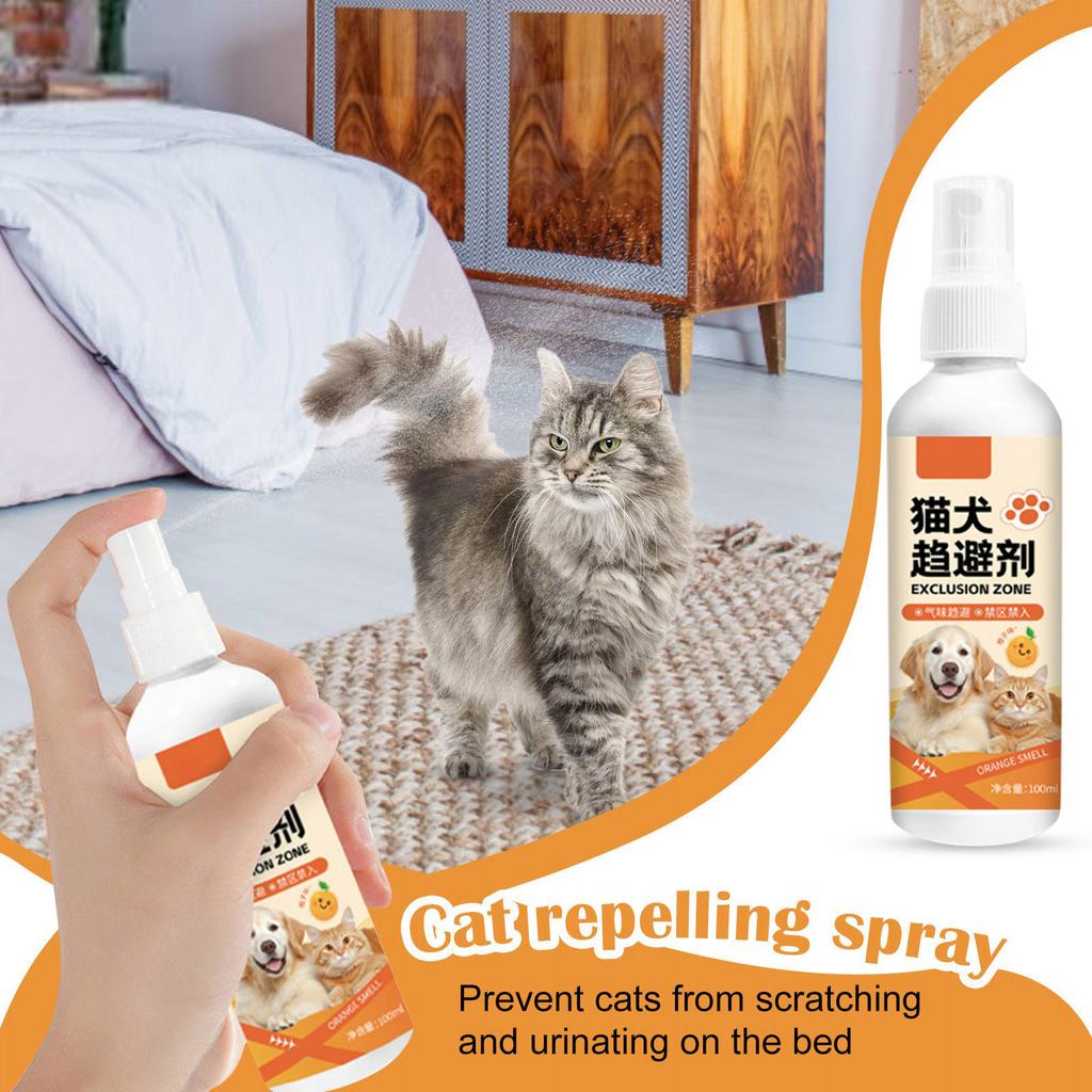 Does Not Contain, Protects Furniture, Cat Spray Orange To Prevent Cats From Scratching And Peeing On The Bed, Indoor And Outdoor Car 100ml