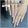 French White Edge Long Nail Tips - Removable False Nails