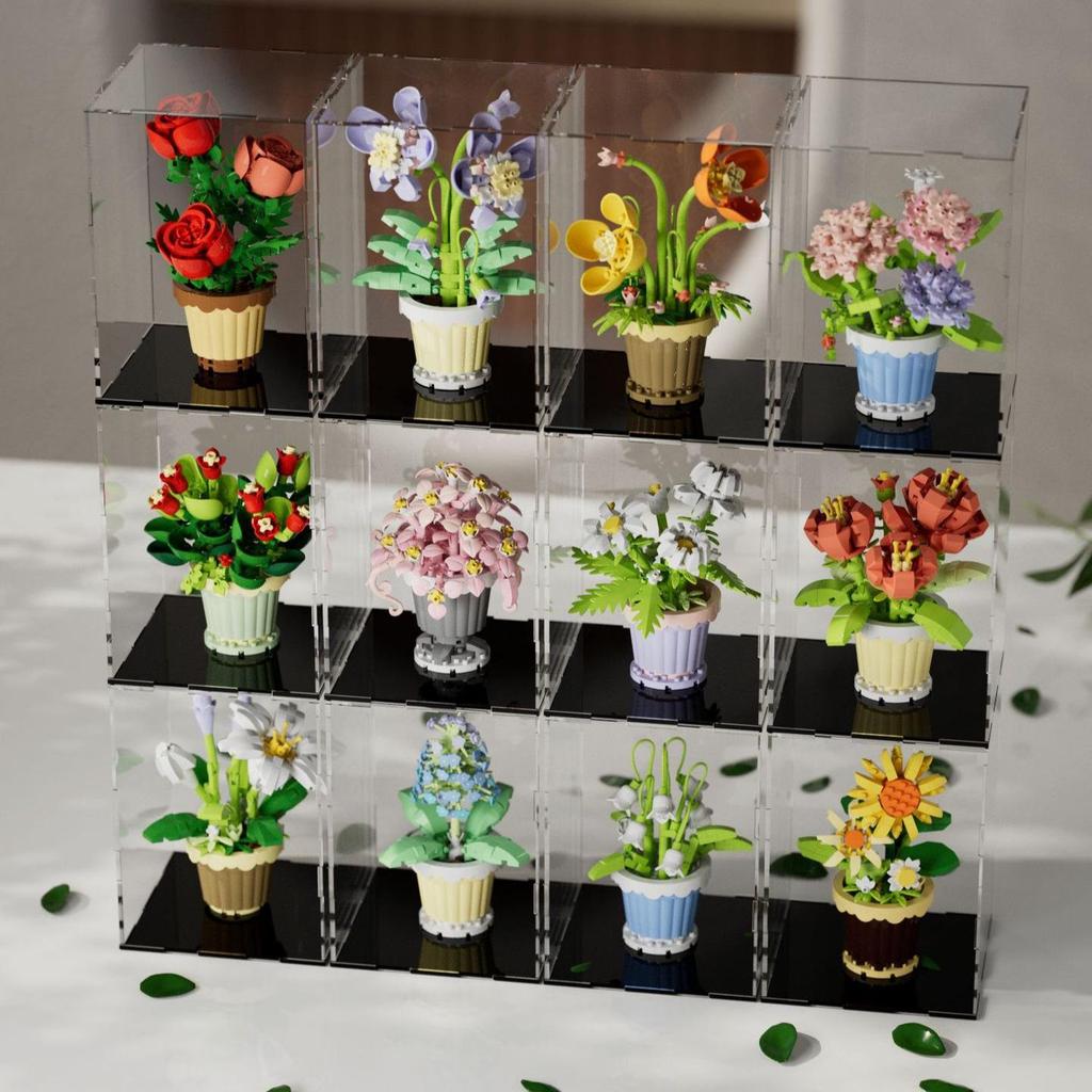 Суккулент из сухоцветов, конструктор - Игрушка на День святого Валентина для детей (Совместимо с Лего)