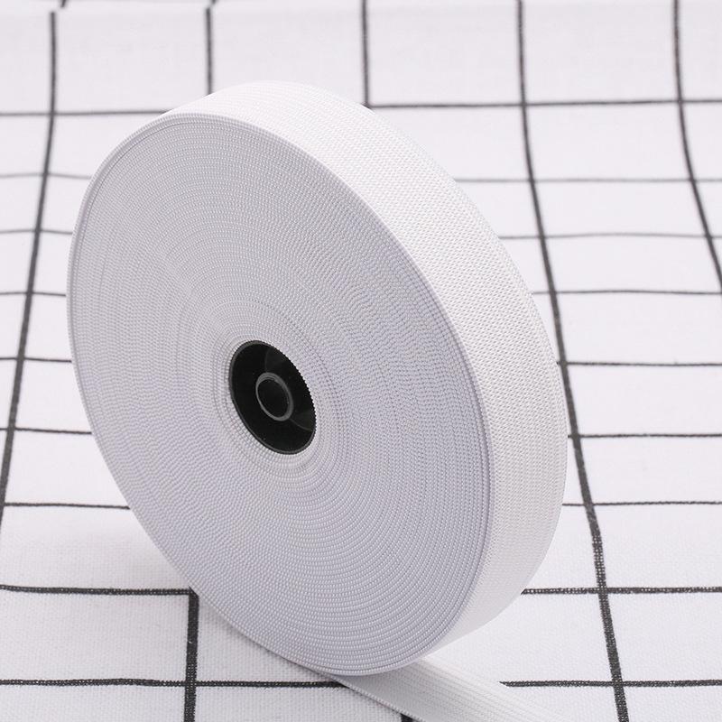 Толстая широкая плоская резинка - двухслойная, высокая эластичность, черного и белого цвета