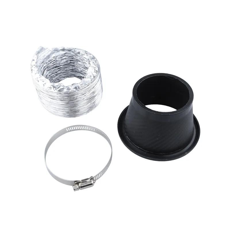 Универсальный автомобильный передний бампер впускной воздух турбо воздухозаборник комплект труб ABS турбина впускной комплект труба воздухозаборник карбоновый вид