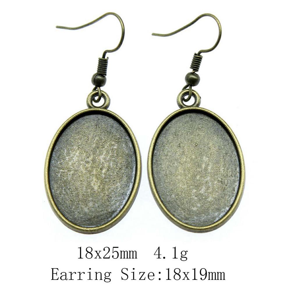 Подарки для женщин Винтажные серьги Овальные серьги-крючки Стеклянный кабошон Основание Подставка Подставка Серьги-подвески и подвески Женские сумки Серьги