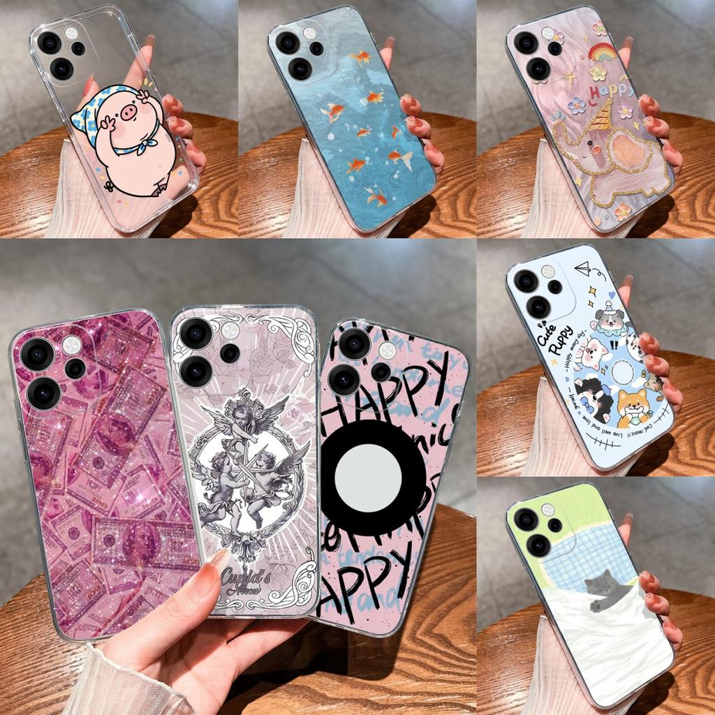 For OPPO Reno 15F 15 Pro Case Goldfish Rainbow Dog Dustproof Anti-drop Clear Phone Protector For oppo reno15pro reno15f Capinha