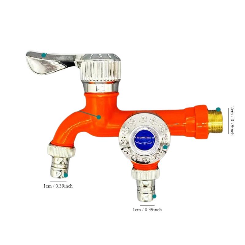 Кран для стиральной машины с одним входом и двумя выходами, пластиковый бассейн для швабры, балкон, ванная комната, многофункциональный двойной кран с быстрым открытием