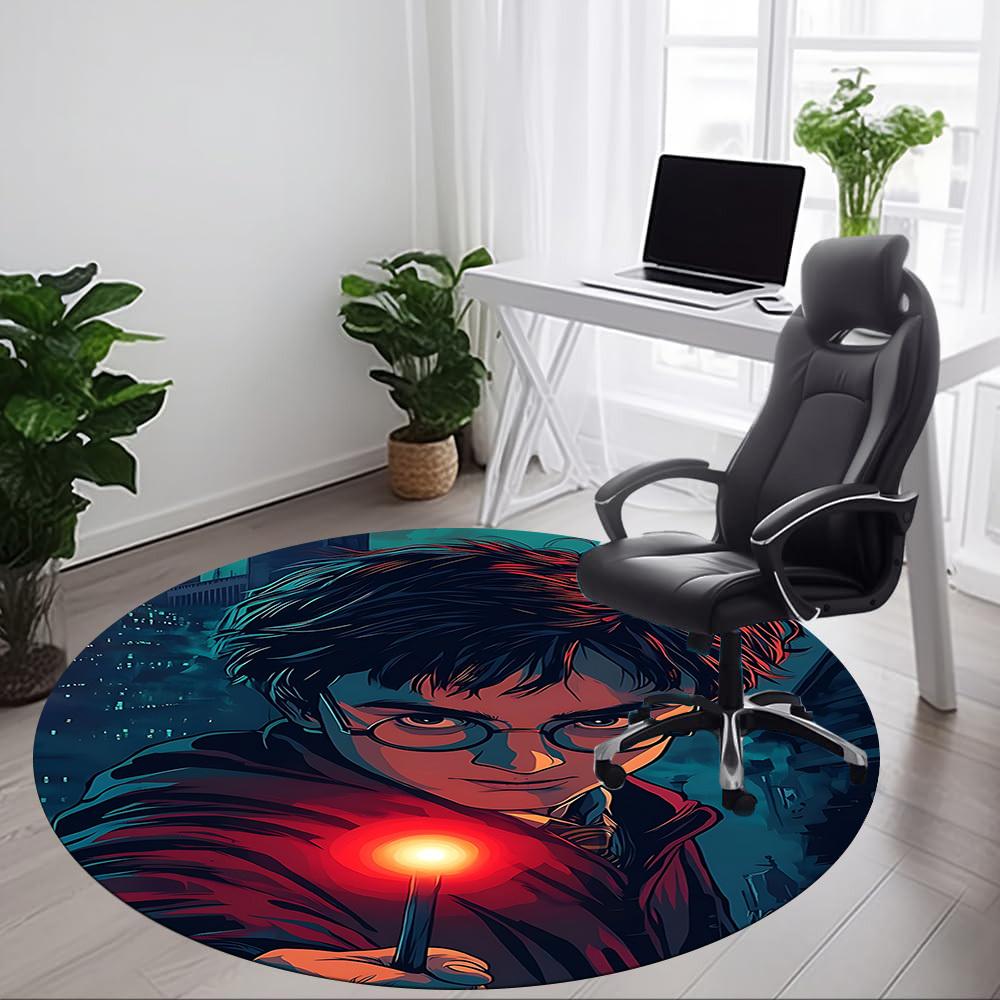 1pc Harry Potter Office Round Area Rug, Under Office Chairs Bedroom Living Room Home Decor, Room Deco, Available in Various Sizes231