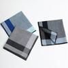 3 шт. Хлопок 43x43 см Элегантные мужские носовые платки для вытирания пота Свадебные принадлежности Пряжа-окрашенная клетка Не линяют Квадратные носовые платки