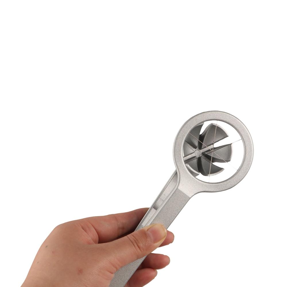 Aluminum Alloy Manual Egg Cutter Portable Multi-functional Preserved Egg Splitter Section Divider with Handle Food Splitter Home