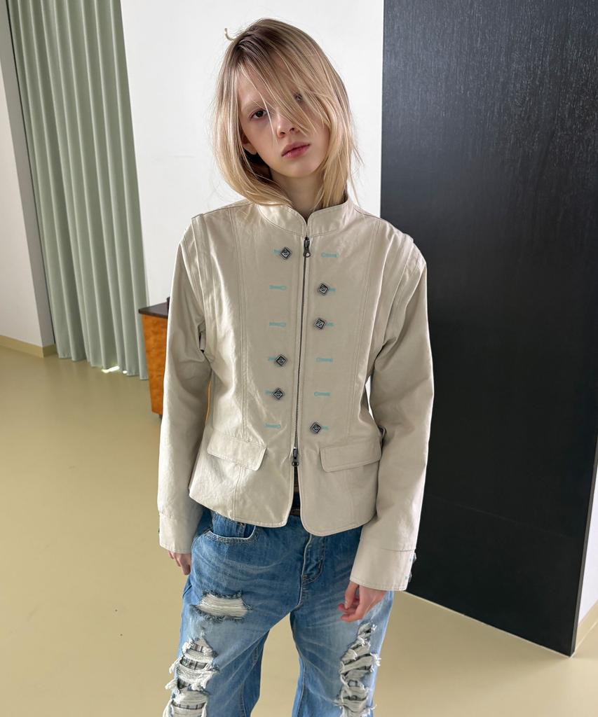 Heretic Button Detachable Jacket / Light Beige
