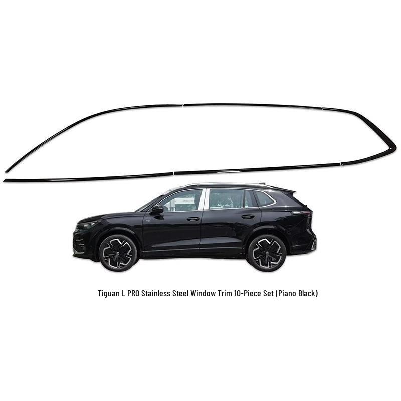 2024 Tiguan L Pro Черный Воин Отделка Окон и Блестящая Полоса Кузова Автомобиля