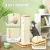 3 In 1 Cat Scratching Post 67cm Cat Scratcher W Track Ball Toy Oak Tone